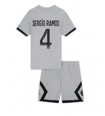 Paris Saint-Germain Sergio Ramos #4 Bortedraktsett Barn 2022-23 Kortermet (+ Korte bukser)